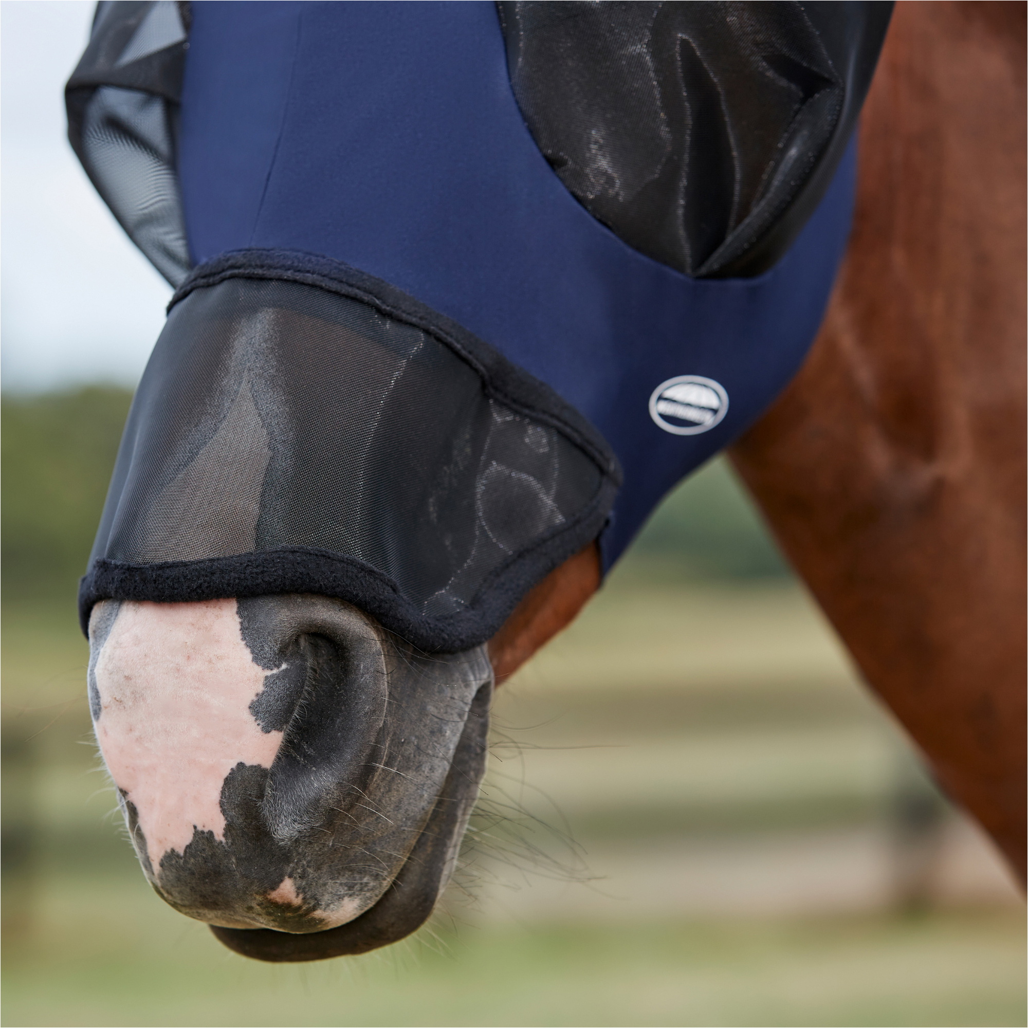 2025 Weatherbeeta Comfitec Luxe Bug Eye Saver With Ears And Nose 1018289 - Navy